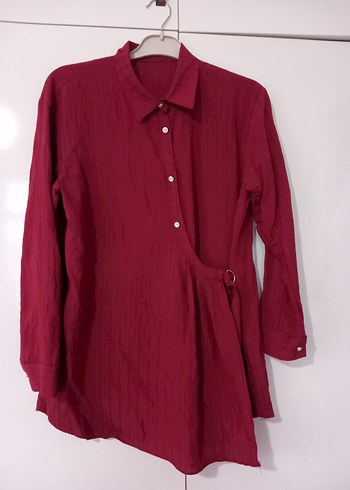 Bordo  Gömlek - Görsel 4
