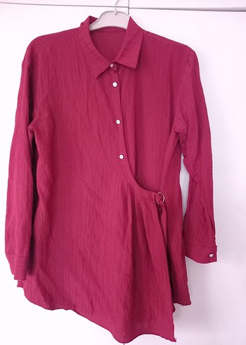 Bordo  Gömlek - Görsel 2