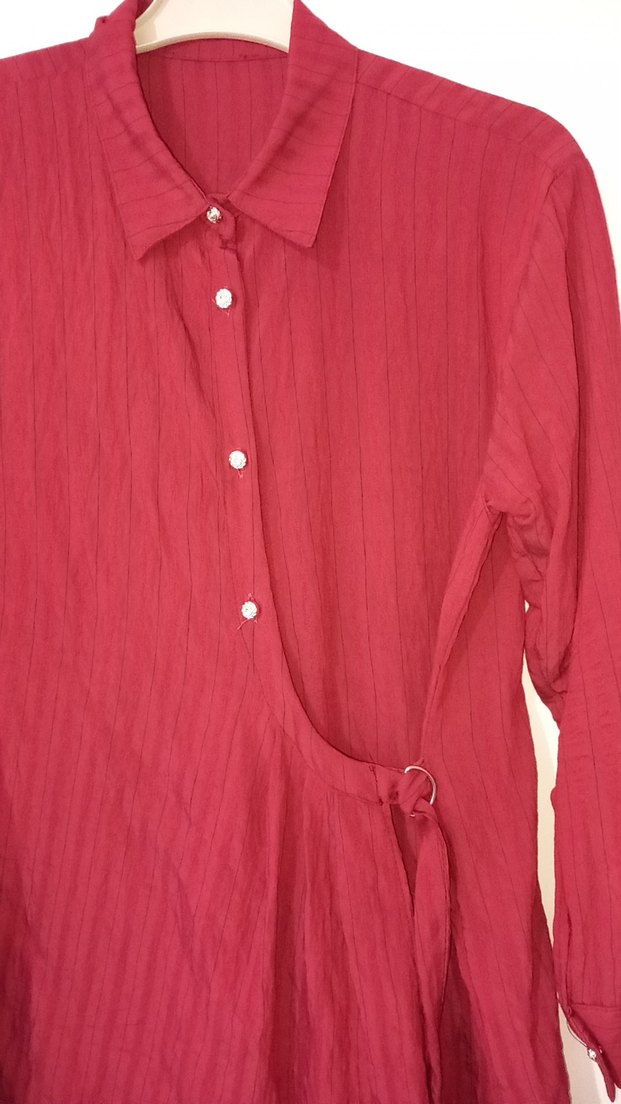 Bordo  Gömlek - Görsel 3