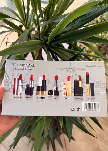 Dior Dünyaca Ünlü 7 Farklı Ruj Seti Bordo Ruj Seti - Trump Card