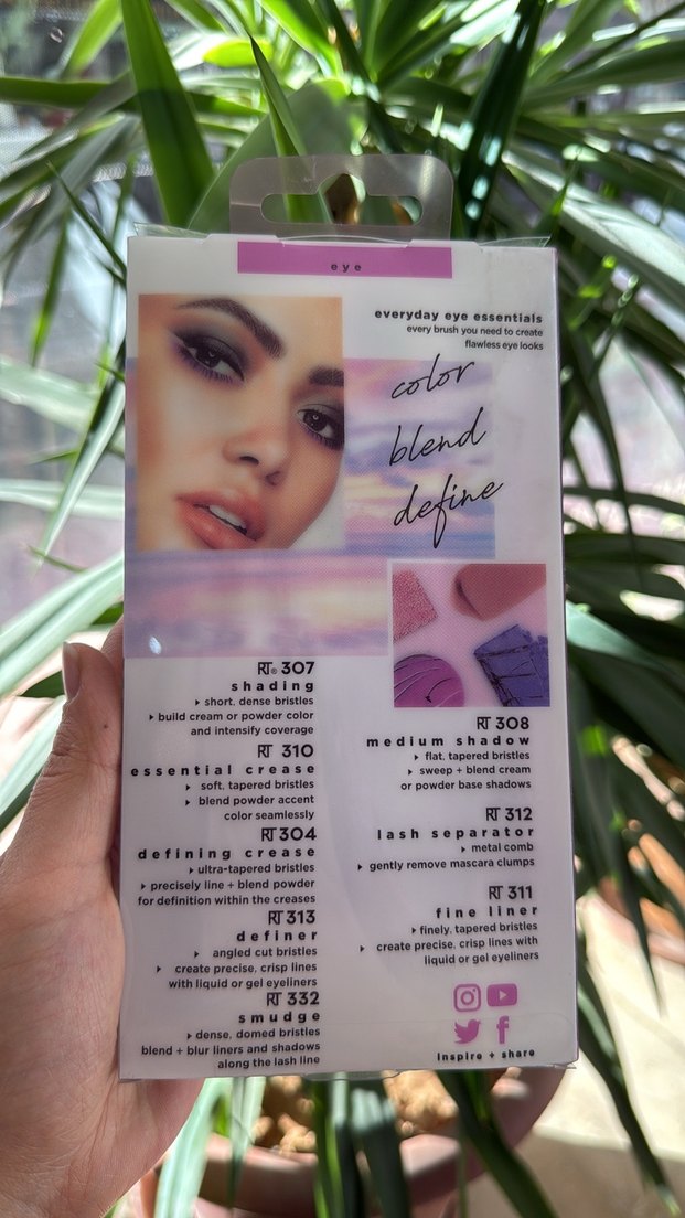 Real Techniques Mor 8'li Göz Makyaj Fırça Seti - Görsel 2