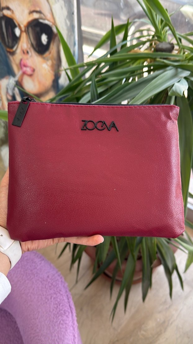 Bordo 15 Parça Makyaj Fırça Seti ve Çanta - Görsel 2