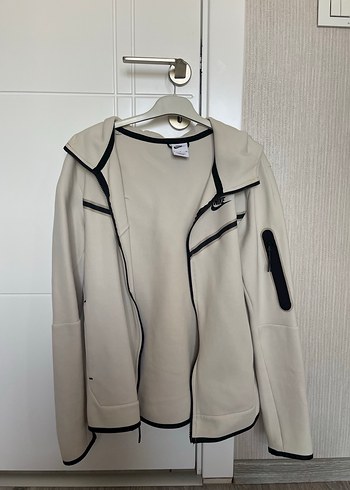 s Beden Fermuarlı Beyaz Erkek Polar Sweatshirt