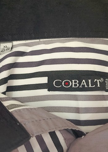 cobalt xl beden slim fit çizgili gömlek - Görsel 4