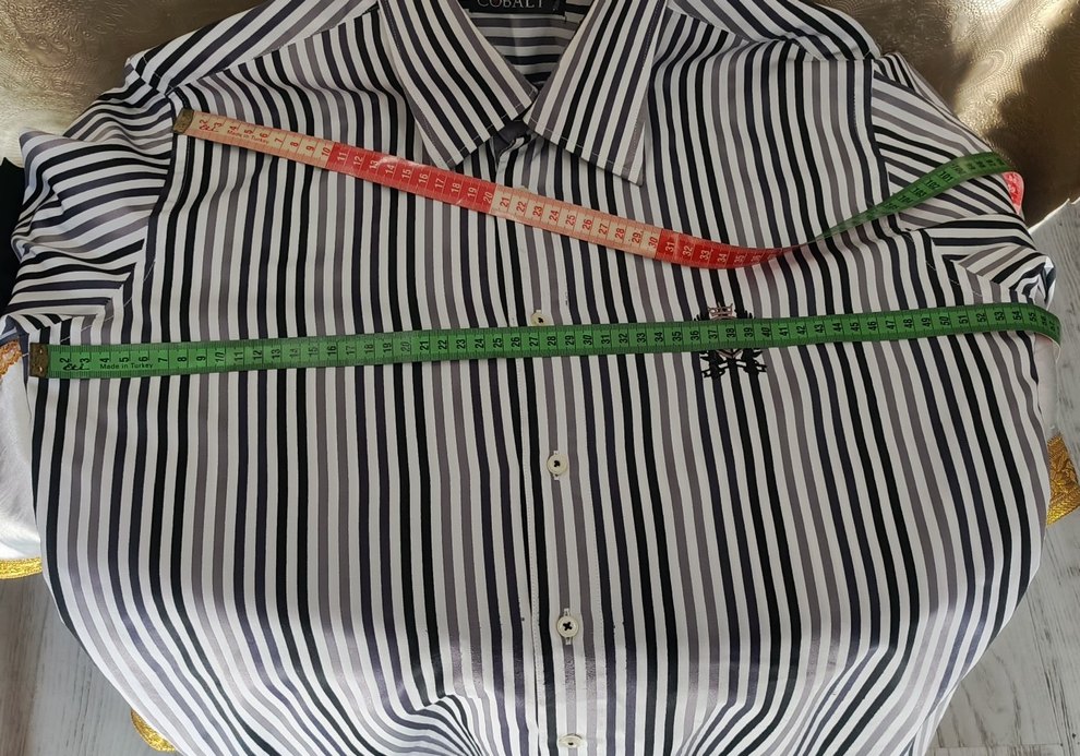 cobalt xl beden slim fit çizgili gömlek - Görsel 3