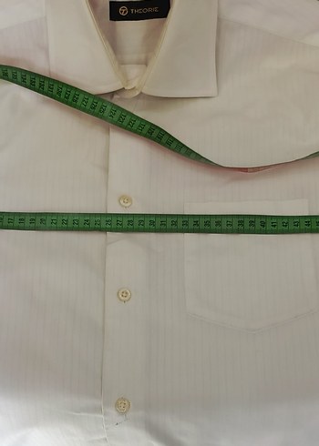 TheOrie m beden Erkek Beyaz Kısa Kollu Düğmeli Gömlek - Görsel 3