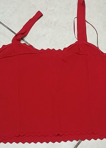 Zara s beden askılı elastan crop büstiyer - Görsel 2