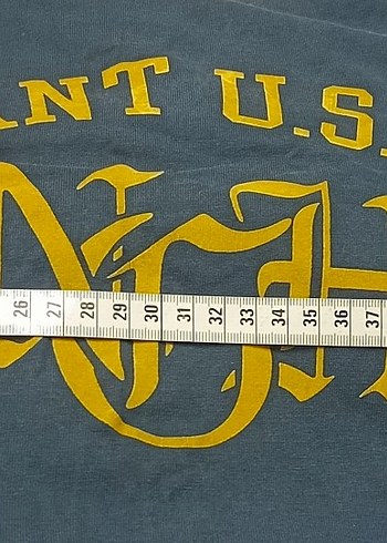 GANT U.S.A L beden Erkek Uzun Kollu Mavi Triko Tişört - Görsel 8