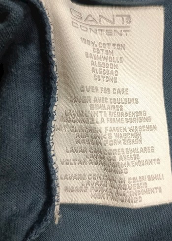 GANT U.S.A L beden Erkek Uzun Kollu Mavi Triko Tişört - Görsel 6