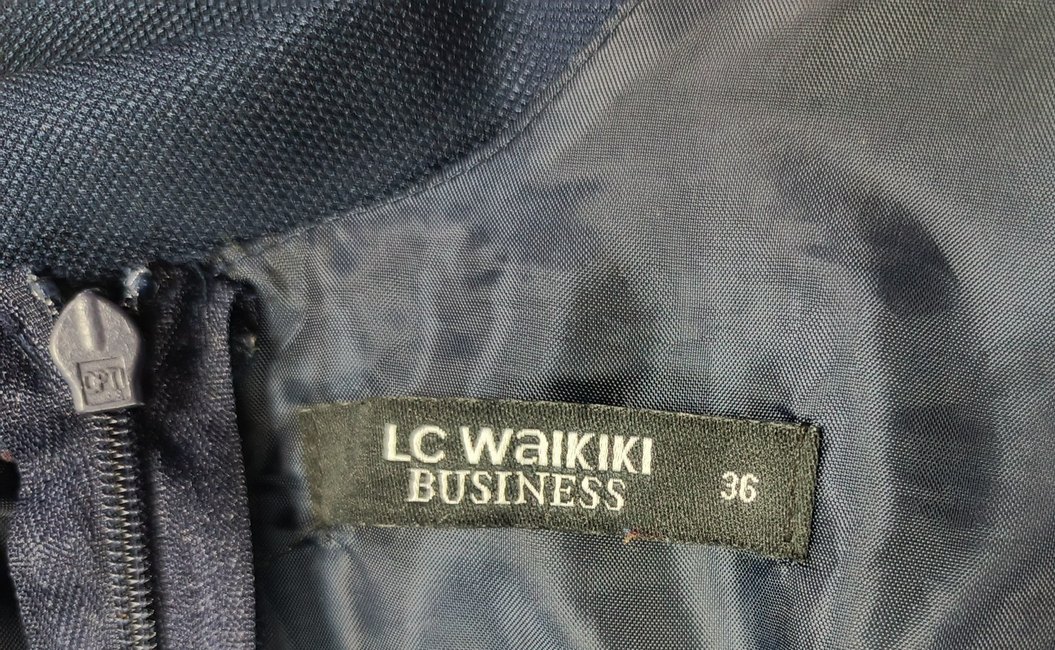 lcw 36 beden Kadın Lacivert kalın askılı Uzun Tulum - Görsel 4