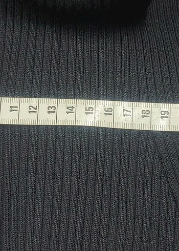 zara s beden balıkçı yaka triko elbise - Görsel 7