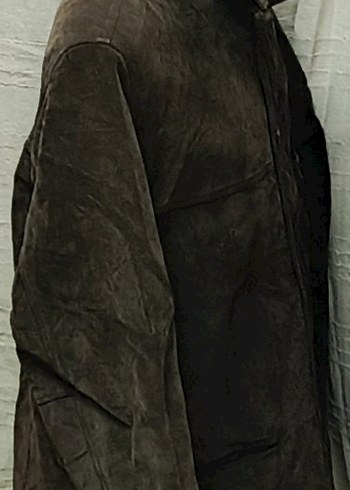 vintage l beden gerçek süet deri ceket - Görsel 4