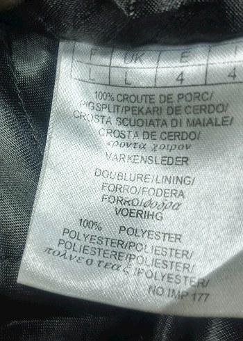 vintage l beden gerçek süet deri ceket - Görsel 6