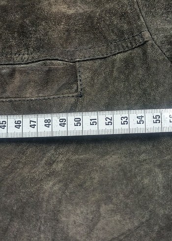 vintage l beden gerçek süet deri ceket - Görsel 8