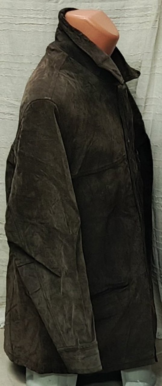 vintage l beden gerçek süet deri ceket - Görsel 4