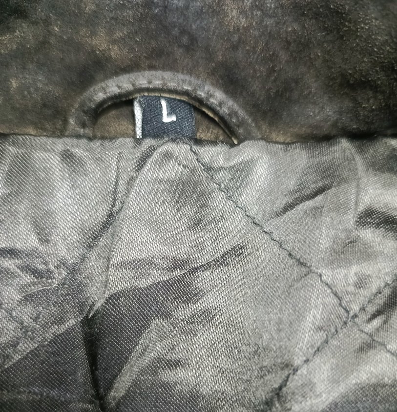 vintage l beden gerçek süet deri ceket - Görsel 5