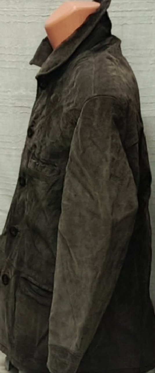 vintage l beden gerçek süet deri ceket - Görsel 2