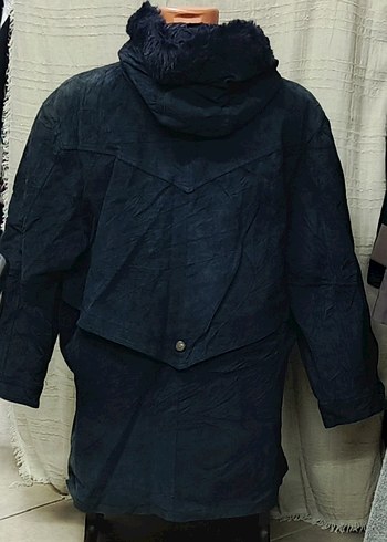 vintage 50/52 beden gerçek süet deri mon - Görsel 3