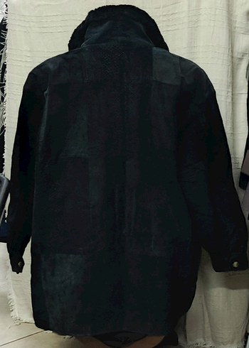 vintage l beden gerçek sırt deri mont - Görsel 3