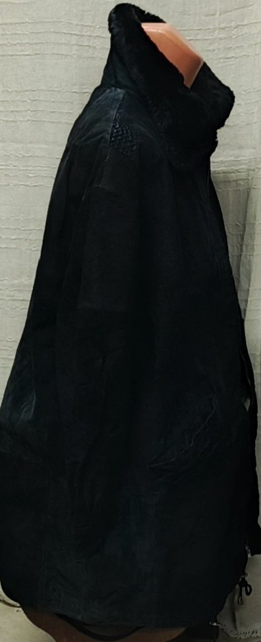 vintage l beden gerçek sırt deri mont - Görsel 5