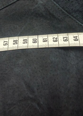 vintage 54 beden Erkek Siyah Süet Düğmeli Ceket - Görsel 11