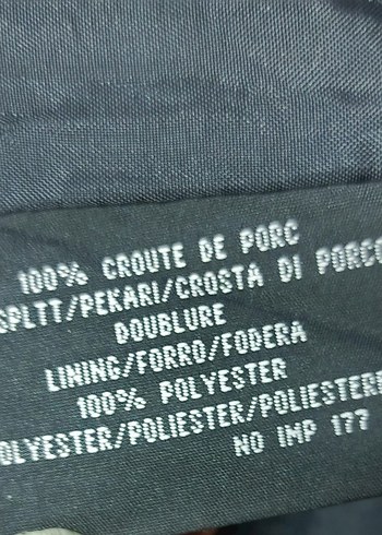 vintage 54 beden Erkek Siyah Süet Düğmeli Ceket - Görsel 8