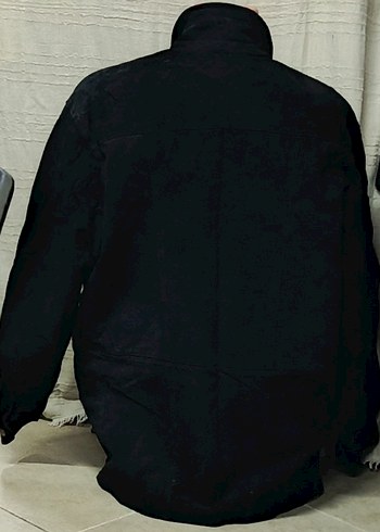 vintage 54 beden Erkek Siyah Süet Düğmeli Ceket - Görsel 3