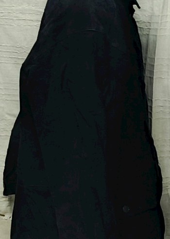 vintage 54 beden Erkek Siyah Süet Düğmeli Ceket - Görsel 4