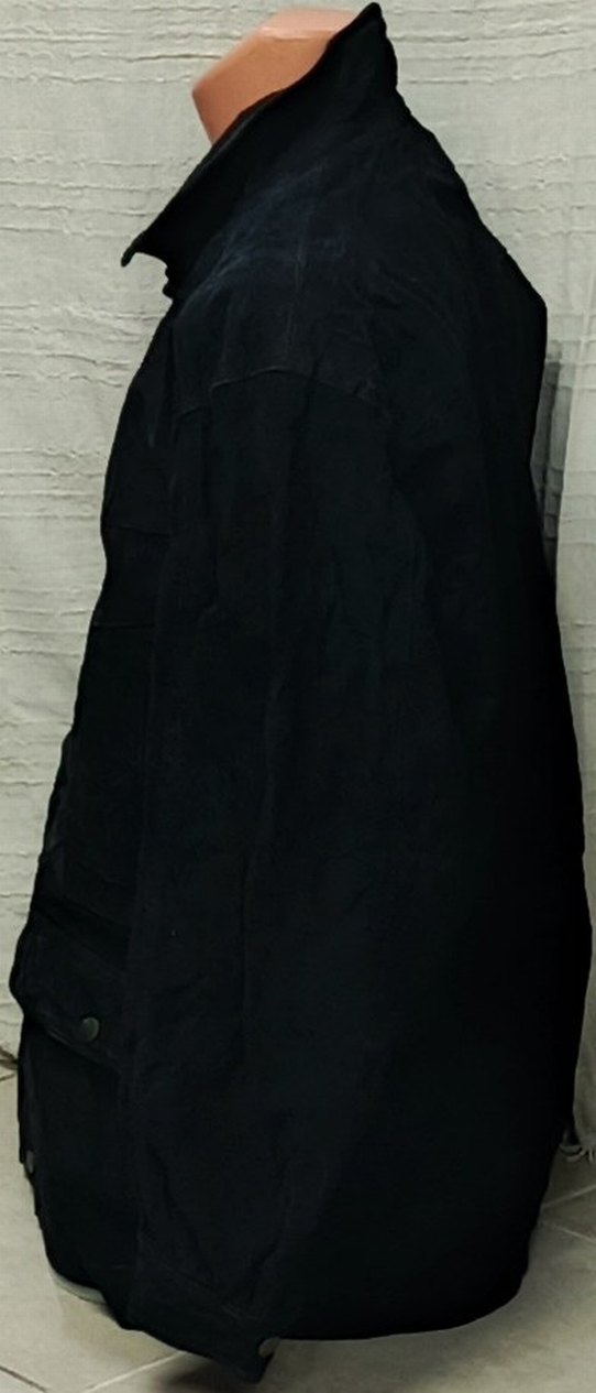 vintage 54 beden Erkek Siyah Süet Düğmeli Ceket - Görsel 2