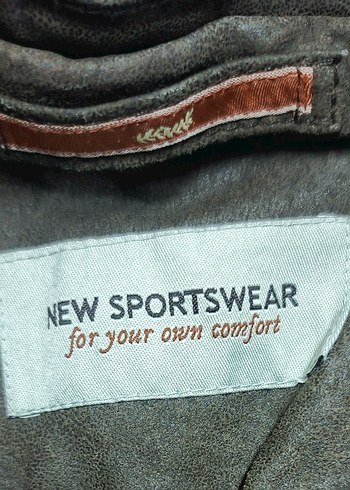 new sportswear 54 beden gerçek deri ceke - Görsel 6
