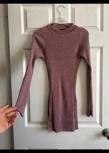 Pembe Yarım Balıkçı Yaka Triko Kadın Kazak - Görsel 5