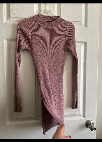 Pembe Yarım Balıkçı Yaka Triko Kadın Kazak - Görsel 6