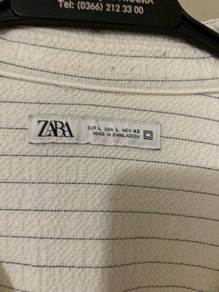 Düğmeli Beyaz Keten Kadın Gömlek - Görsel 4