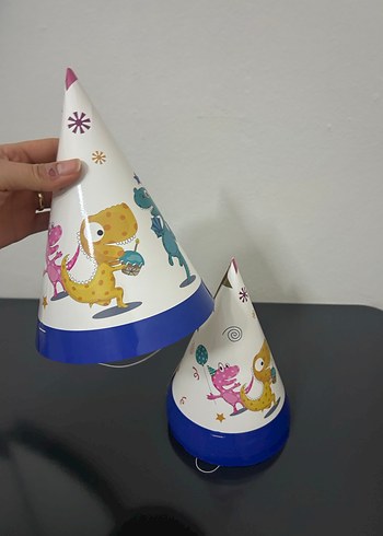 Renkli Dinozor Temalı Parti Şapkası - Görsel 4
