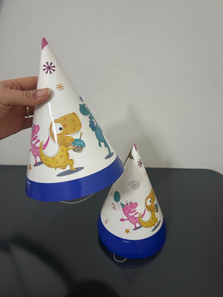 Renkli Dinozor Temalı Parti Şapkası - Görsel 4