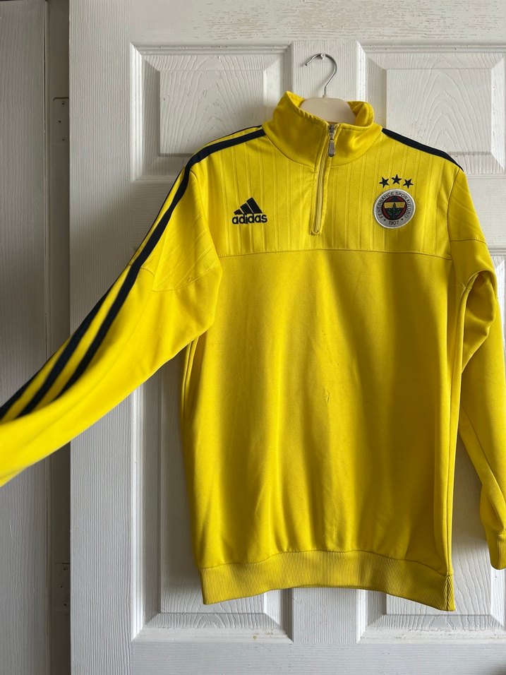 Sarı Adidas Fenerbahçe Fermuarlı Sweatshirt - Görsel 2