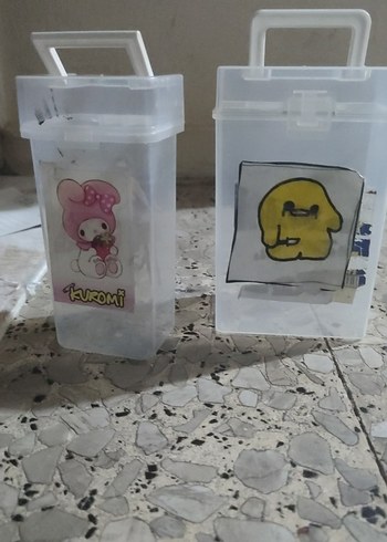 Beyaz Pastel Desenli Süt Saklama Poşet Kutuları