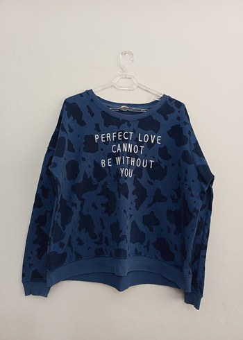 LTB Kadın Mavi Baskılı Sweatshirt