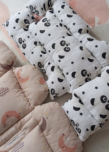 Pastel Kahverengi Desenli Bebek Uyku Seti - Görsel 2