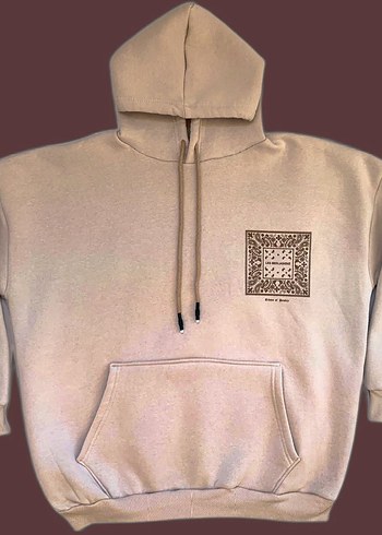 l Beden Les Benjamins Oversize Bej Uzun Kollu Kadın Sweatshirt
