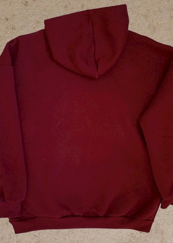 s Beden Oysho Oversize Bordo Kapüşonlu Kadın Sweatshirt