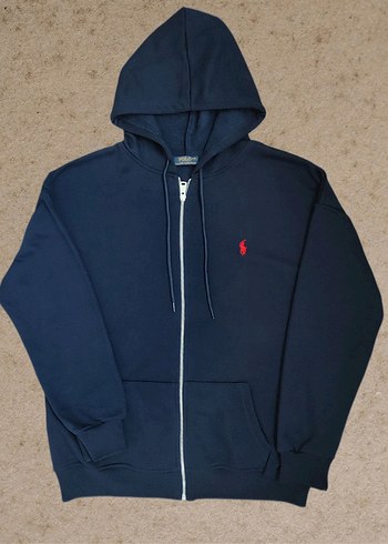 s/m Beden Polo Kadın Fermuarlı Kapüşonlu Sweatshirt
