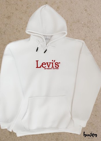 Levis Levi's Oversize Beyaz Kapüşonlu Sweatshirt