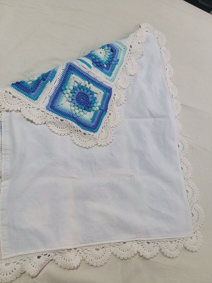 Mavi Renkli Bağlama Desenli Battaniye - Görsel 3