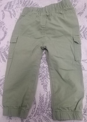 Yeşil  Erkek Çocuk Pamuklu Rahat Pantolon - Görsel 2