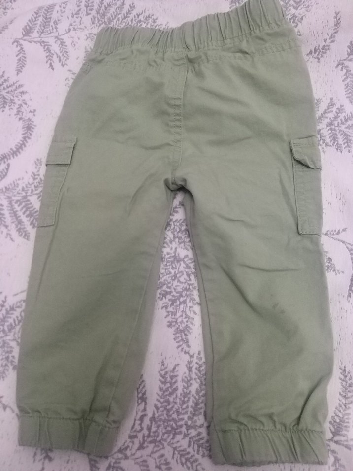 Yeşil  Erkek Çocuk Pamuklu Rahat Pantolon - Görsel 2