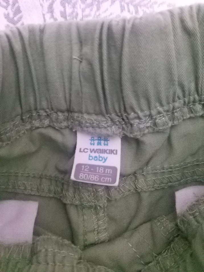 Yeşil  Erkek Çocuk Pamuklu Rahat Pantolon - Görsel 3