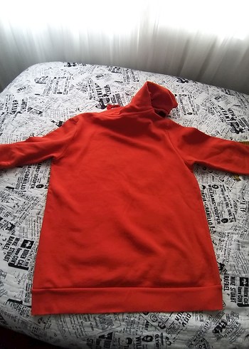 Turuncu Kapüşonlu Erkek Sweatshirt - Görsel 3