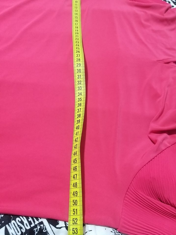 Fuşya  Fırfırlı Yüksek Yakalı Kadın Bluz - Görsel 4