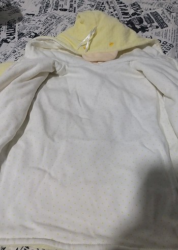 Kız Çocuk Sarı Kapüşonlu ceket - Görsel 4